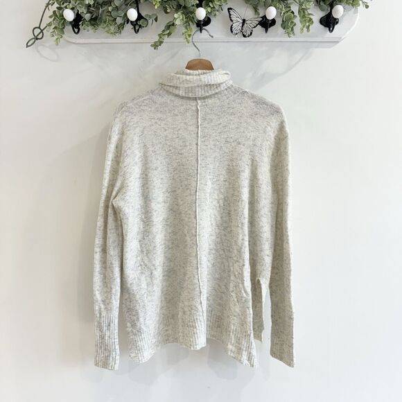 Athleta Transit Pullover Turtleneck Light Grey Heather Small KS - Picture 4 of 5